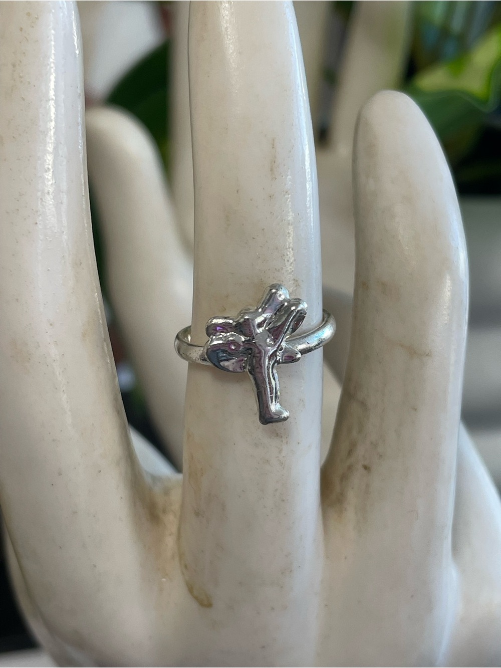 Silver Elephant Accent Ring - Women's Jewelry
